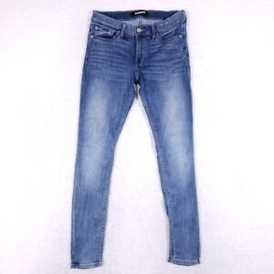 EXPRESS Jeans Womens 8R Legging Mid Rise Medium Wash Stretch Skinny Denim